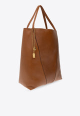 Chloé Large Spin Leather Tote Bag Brown CHC25SS810 N84-26M