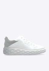 Jimmy Choo Diamond Maxi II Glittered Sneakers White DIAMOND MAXI F II IVR-X WHITE SILVER