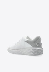 Jimmy Choo Diamond Maxi II Glittered Sneakers White DIAMOND MAXI F II IVR-X WHITE SILVER