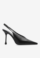 Jimmy Choo Isa 95 Calf Leather Slingback Pumps Black ISA 95 CLF-BLACK