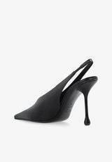 Jimmy Choo Isa 95 Calf Leather Slingback Pumps Black ISA 95 CLF-BLACK
