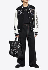 Off-White Lea Varsity Jacket Black OMJA122C99 LEA005-1010