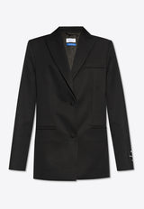 Off-White Single-Breasted Wool Blazer Black OWEF099C99 FAB002-1001