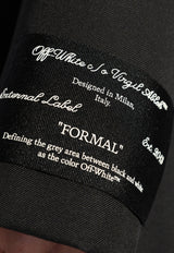 Off-White Single-Breasted Wool Blazer Black OWEF099C99 FAB002-1001