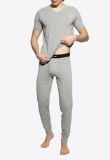 Logo-Embroidered V-neck T-shirt