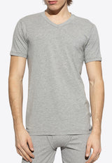 Logo-Embroidered V-neck T-shirt