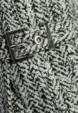 تنورة قصيرة بنمط مُكرر من التويد