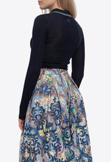 Long-Sleeved Wool Polo T-shirt