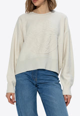 Versace Medusa Wool-Blend Knit Towel Sweater Cream 1013429 1A10005-1W540