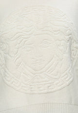 Versace Medusa Wool-Blend Knit Towel Sweater Cream 1013429 1A10005-1W540