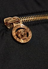 Versace Nylon Zip-Up Windbreaker Jacket Black 1018851 1A02928-1B000