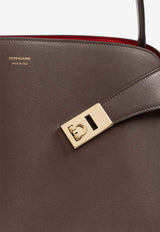 Salvatore Ferragamo Large Hug Soft Bi-Color Shoulder Bag 219816 HUG SH S 780592-CLAY