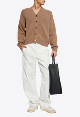 كارديغان بقَصة عنق V مع أزرار