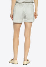 Stella McCartney Striped Silk Shorts White 640243 3FR210-8519