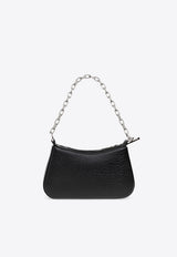Alexander McQueen Mini T-Bar Leather Shoulder Bag Black 813553 1VDGB-1000