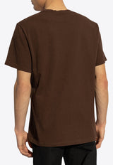 Alexander McQueen Graphic Print T-shirt Brown 815011 QTADA-0814