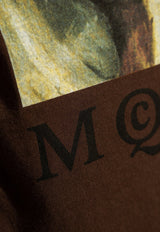 Alexander McQueen Graphic Print T-shirt Brown 815011 QTADA-0814