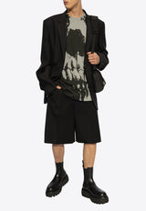 Alexander McQueen Skull-Print Crewneck T-shirt Gray 815067 QTAC5-0582
