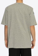 Alexander McQueen Skull-Print Crewneck T-shirt Gray 815067 QTAC5-0582