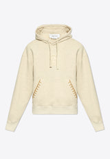 Alexander McQueen Embroidered-Skull Hooded Sweatshirt Light Beige 815006 QXABQ-9183