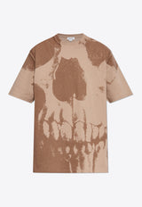 تي شيرت برقبة دائرية مع طبعة جمجمة