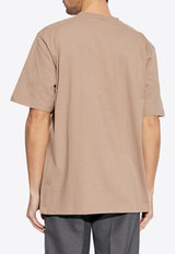 تي شيرت برقبة دائرية مع طبعة جمجمة