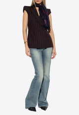 جينز بقَصة متدرجة واسعة من الأسفل