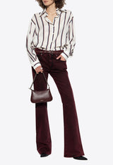 قميص مُقلّم طويل الأكمام