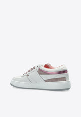 Logo-Monogram Leather Sneakers