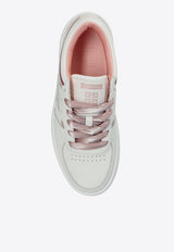 Logo-Monogram Leather Sneakers