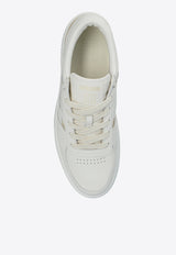 Logo-Monogram Leather Sneakers