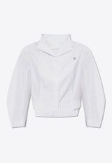 قميص قصير بشعار معدني