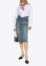 قميص من البوبلين بأزرار