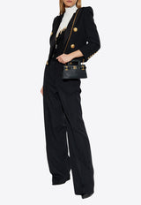 Logo intarsia Colorblocked Ribbed Top