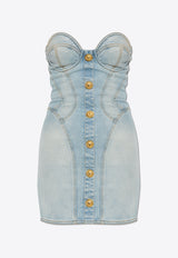 Strapless Mini Denim Dress