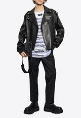 تي شيرت مطبوع قصير الأكمام