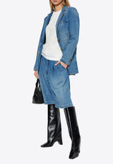 Kenzo Logo-Embroidered Crewneck T-shirt White FF52TS150 4SG-02