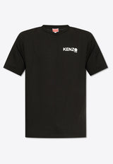 Kenzo Logo-Printed Crewneck T-shirt Black FF55TS489 4SG-99J