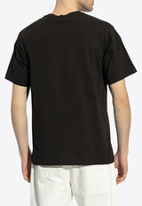 Kenzo Logo-Printed Crewneck T-shirt Black FF55TS489 4SG-99J