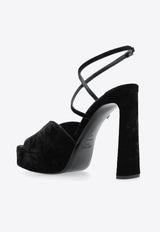Karli 125 Velvet Platform Sandals