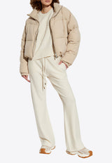 Versace Wool-Blend Flared Towel Pants Cream 1013430 1A10005-1W540