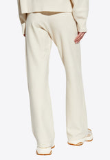 Versace Wool-Blend Flared Towel Pants Cream 1013430 1A10005-1W540
