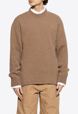 Jacquemus La Maille Logo-Intarsia Sweater Brown 245KN295 2329-810