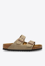 Birkenstock Arizona Leather Buckled-Straps Slides Taupe 352201 F-TABACCO BROWN
