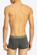Versace Logo-Waistband Briefs Gray AU10026 1A10011-A9X1
