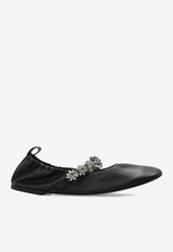 Stella McCartney Elsa Crystal Strap Ballet Flats Black 810497 W1IL0-1000