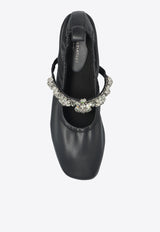 Stella McCartney Elsa Crystal Strap Ballet Flats Black 810497 W1IL0-1000