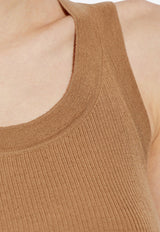 Max Mara Eliadi Ribbed Wool Top Brown ELIADI 2511361021-005