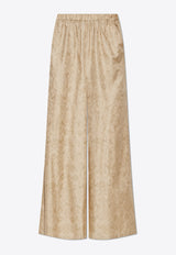 Max Mara Domizia Printed Silk Pants Gold DOMIZIA 2511131181-001