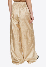 Max Mara Domizia Printed Silk Pants Gold DOMIZIA 2511131181-001